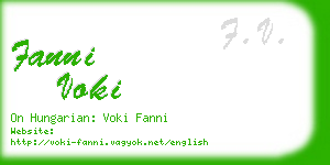 fanni voki business card
